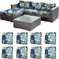 CALBODE 8Pcs Stretch Patio Cushion Cover, Printed Couch & Sofa Slipcovers by CALBODE