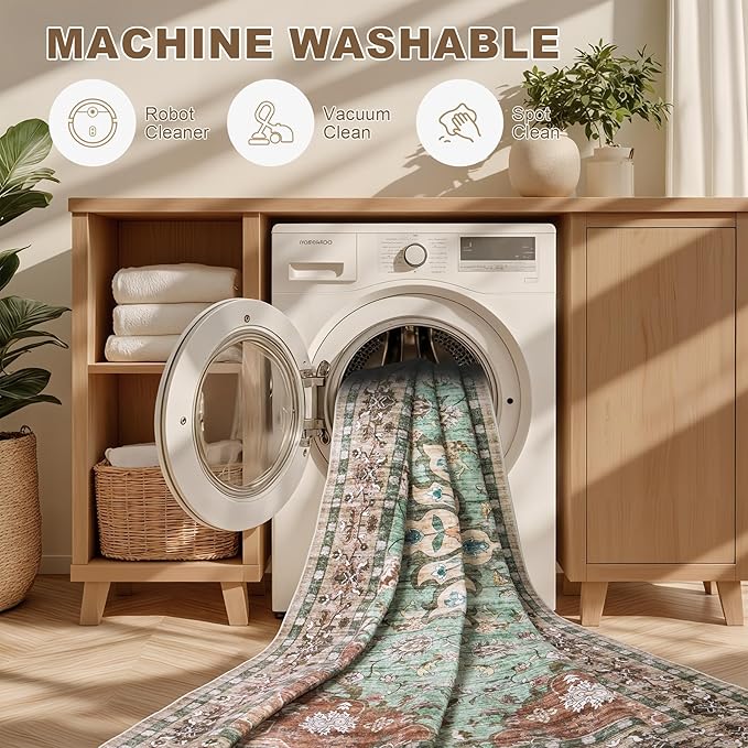 3x5 Area Rugs Living Room: Washable Rug - Image 6