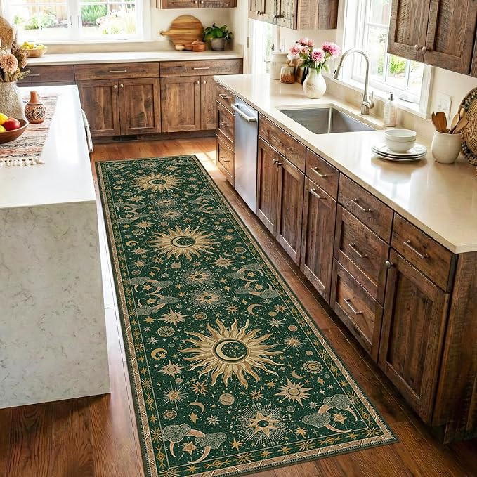 Vacuum-Friendly, 2x8 Washable Area Rug by meejou