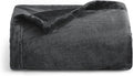 Bedsure GentleSoft Fleece Blanket Twin Size Dark Grey by Unknown