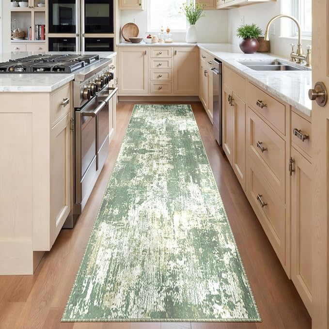 RELEANY Washable Runner 2'x6' Abstract Area Rug by RELEANY