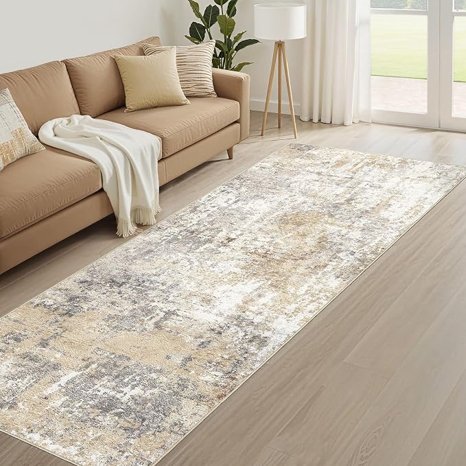 LOONGRUG Runner Rug 2x5 Washable Non-Slip Kitchen Neutral Modern Rug | Soft - Image 8