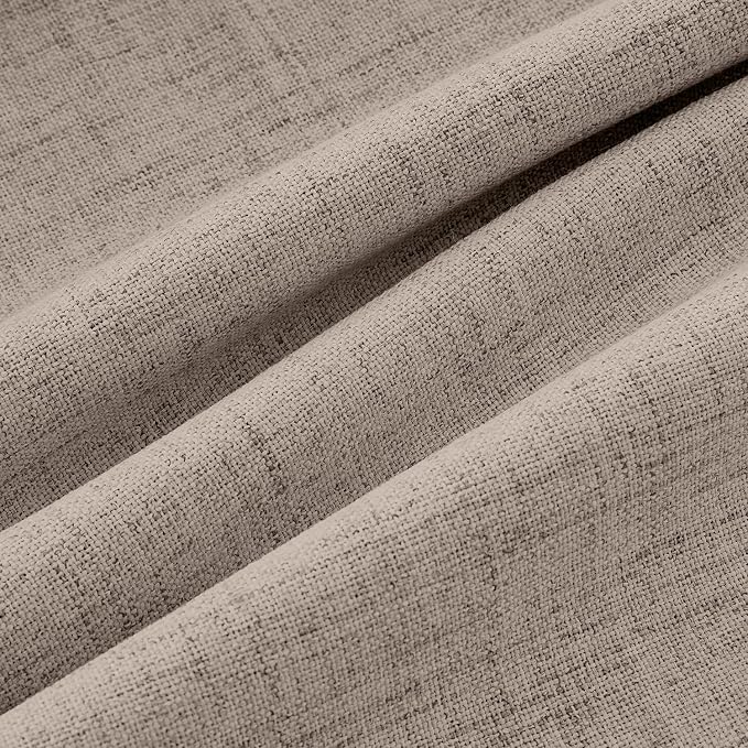 MIULEE 100% Blackout Linen Burlap Curtains - Image 9