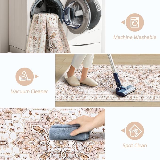 Madane Washable Runner Rugs 2x12 Long - Image 5