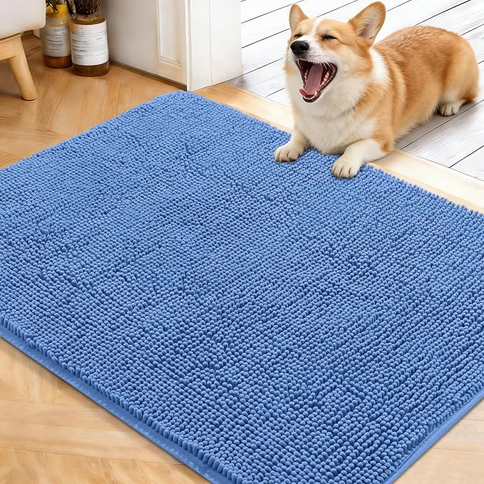 OLANLY Dog Door Mat for Muddy Paws 40x32, Super Absorbent Chenille Mud Mat | by OLANLY