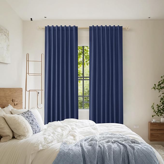 100% Blackout Curtains 120 Inch Length 2 Panels Set - Image 7