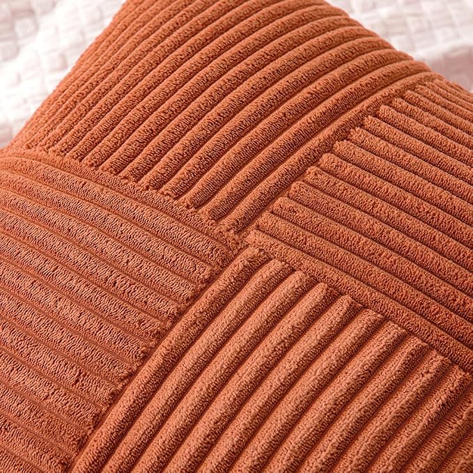 MIULEE Fall Burnt Orange Decorative Throw Pillow Covers - Image 2