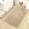 OLANLY Dog Door Mat for Muddy Paws 44x24, Paw Print Design Chenille Mud Mat | by OLANLY