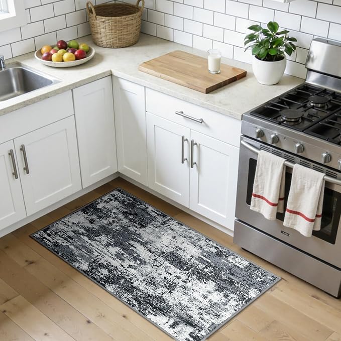 RELEANY Washable 2'x4' Abstract Area Rug - Image 3