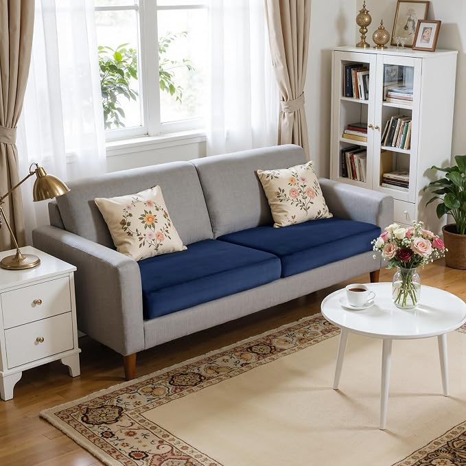 Hokway Velvet Couch Cushion Covers Water Resistant Seat Covers Stretch Sofa by Hokway