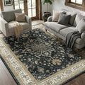RELEANY Washable Area Rug, Water Repellent, Pet Friendly, Vintage Floral Boho by RELEANY