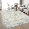 Area Rug Living Room: 4x4 Modern Washable Indoor Soft Carpet Gray | by FXRHLP