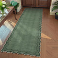 GarveeHome 2x6 Scalloped Washable Runner Rug Non Slip Hallway Kitchen Rug | by GarveeHome