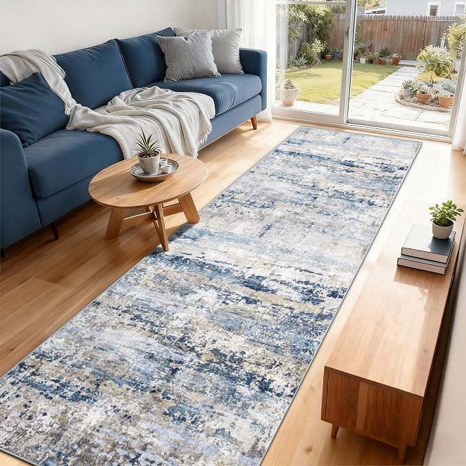 pmtsns Area Rugs 2x8 Runner Rug: Washable Hallway Rug Modern Abstract Neutral - Image 2