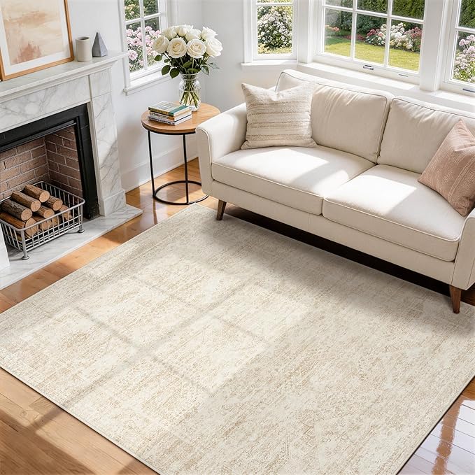 Aelenmu 5x7 Area Rugs for Living Room Washable Bedroom Dining Room Beige | by Aelenmu