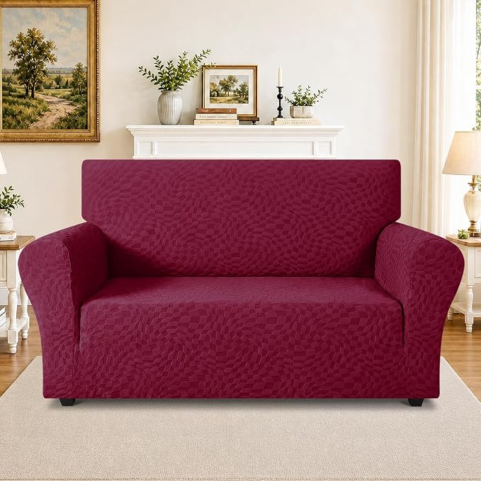 ZNSAYOTX 1 Piece Stretch Loveseat Covers - Image 2