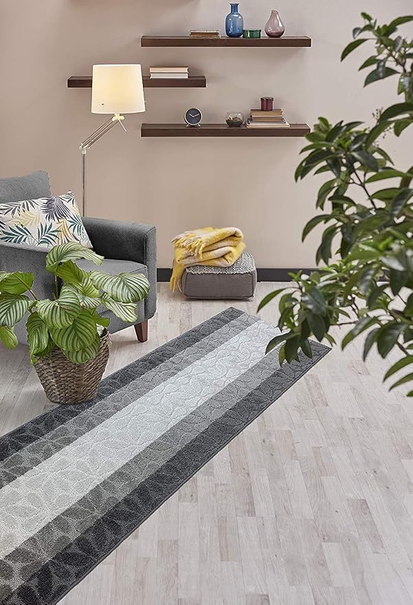 14 Ft Gray Hallway Runner Rug, Non Slip Washable, Kitchen & Entryway | 2'2" x - Image 5