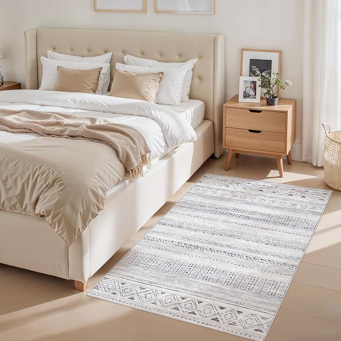 cotiled Washable 3x5 Entryway Rugs: Boho Moroccan Soft Small Rug | Solve Modern - Image 3