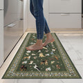 Dark Green Hallway Runner Rug 2x5 by WelcometoBabovid