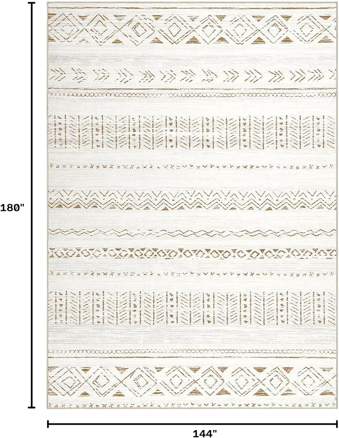 cotiled Boho 12x15 Area Rug for Living Room: Large Moroccan Washable Rug | - Image 2
