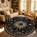 Vacuum-Friendly, Round 6ft Washable Area Rug by meejou