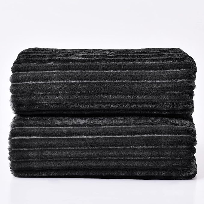 BEDELITE 3D Ribbed Jacquard Black King Size Blankets - Image 9