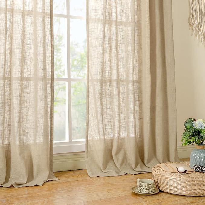 Short Linen Curtains 24 Inch Length - Image 9