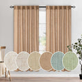 MIULEE Brown Linen Curtains 37x72 Inch Length 2 Panels | Window Drapes by MIULEE