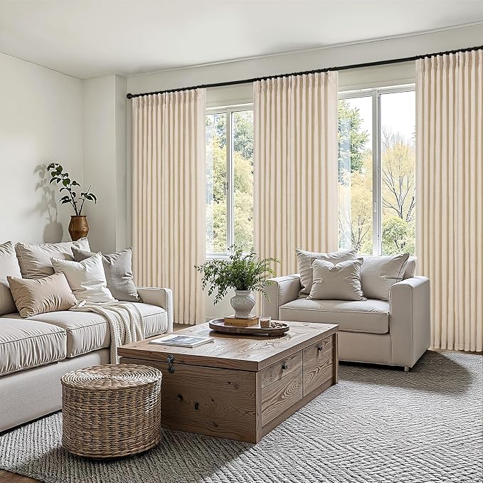 72 Inches Long Pinch Pleated Semi Sheer Curtains - Image 5