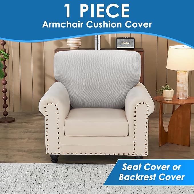 XINEAGE Large Couch Cushion Covers Seat Cushion Cover Thick Stretch Sofa - Image 4