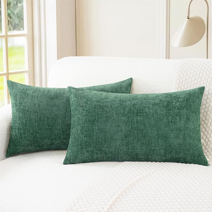 CaliTime Decorative Couch Throw Pillow Covers 26 X 16 Inches Dark Green | Pack by CaliTime