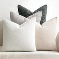 MIULEE Soft Decorative Chenille Pillow Covers Gray 20x20 Pack of 4 | Minimalist by MIULEE