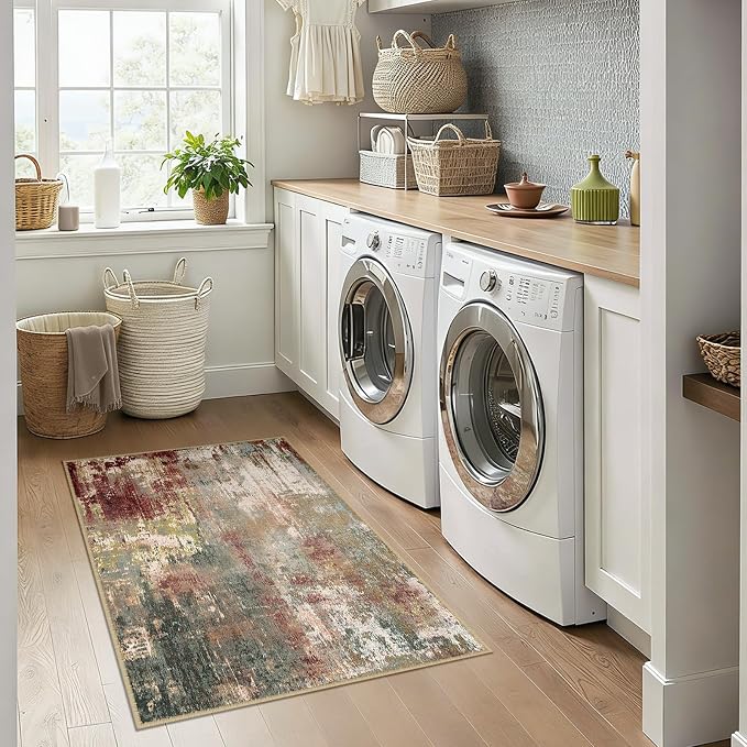 RELEANY Washable 3'x4' Abstract Area Rug - Image 9