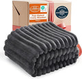 Bedsure GentleSoft Grey Fleece Blanket for Couch - Cozy Soft Blankets for Women, Cute Small Throws for Girls, 50x70 Inches