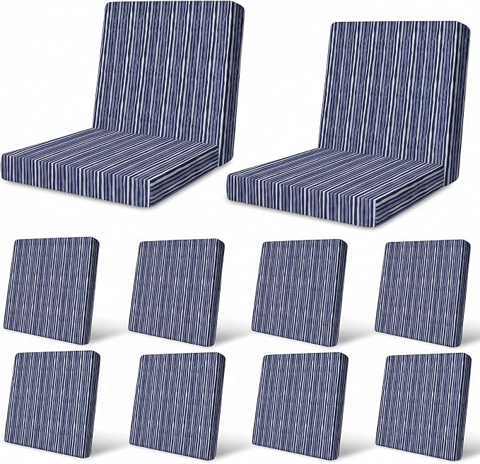 12Pcs Patio Cushion Covers Stretch Outdoor Furniture Protector Slipcovers | by pickyNproud