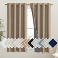 NICETOWN Burlap Vintage Open Linen Weave Flax Thermal Curtains, 100% Blackout by NICETOWN