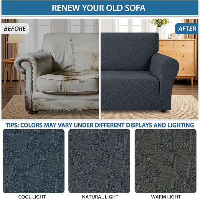 ZNSAYOTX 1 Piece Stretch Loveseat Covers - Image 5