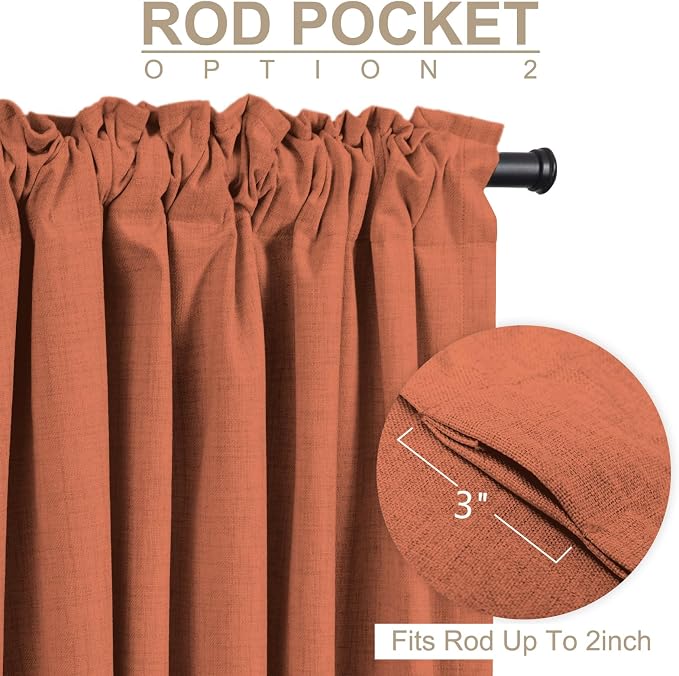 Faux Linen Total Blackout Curtains - Image 4
