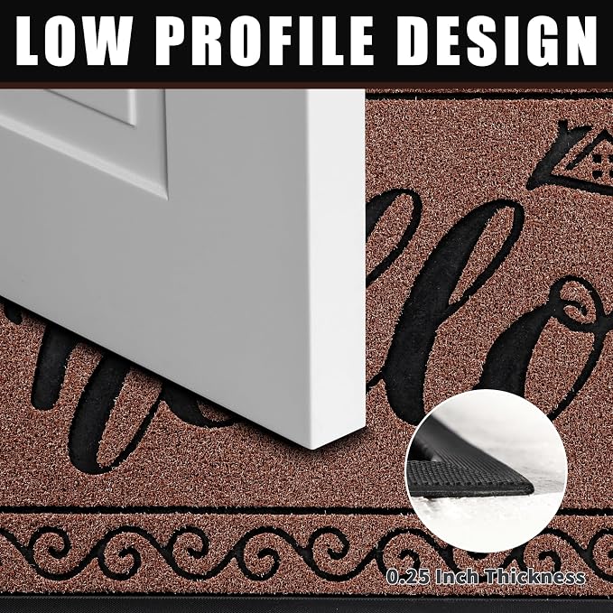 Yimobra Welcome Mats for Front Door 36x24, Heavy Duty Waterproof Outdoor Door - Image 4