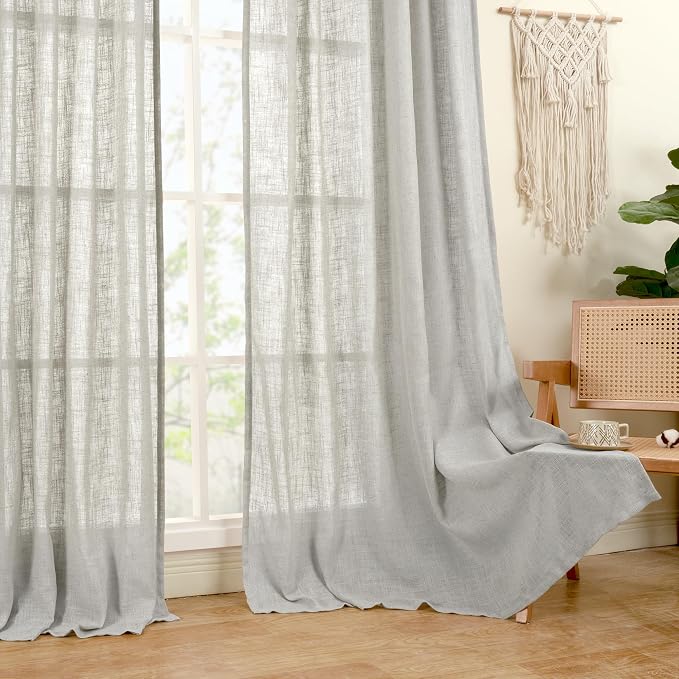 Faux Linen Curtains 63 inches Long - Image 9