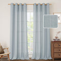 Semi Sheer Linen Curtains 90 Inch by LAMIT