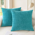 CaliTime Decorative Couch Throw Pillow Covers 22 X 22 Inches Lake Blue | Pack by CaliTime