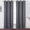 Grey Thermal Blackout Curtains/38 x 84 Inch/Set of 2 Panels Room Darkening by Lemomo