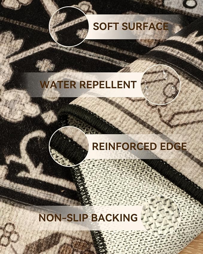 RELEANY Washable Area Rug, Runner 2'x6', Water Repellent, Pet Friendly - Image 5