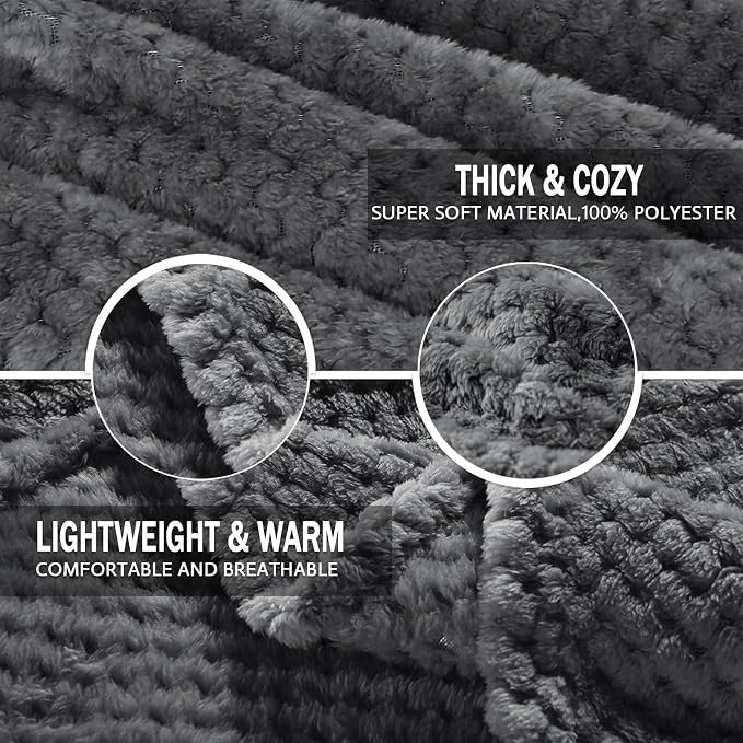 Exclusivo Mezcla Large Waffle Fleece Throw Blanket - Image 6