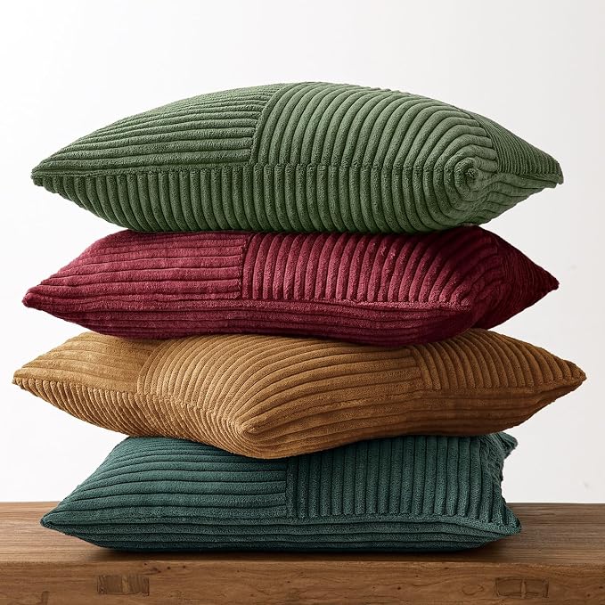 MIULEE Boho Christmas Green Decorative Throw Pillow Covers 18x18 Set of 4 - Image 6