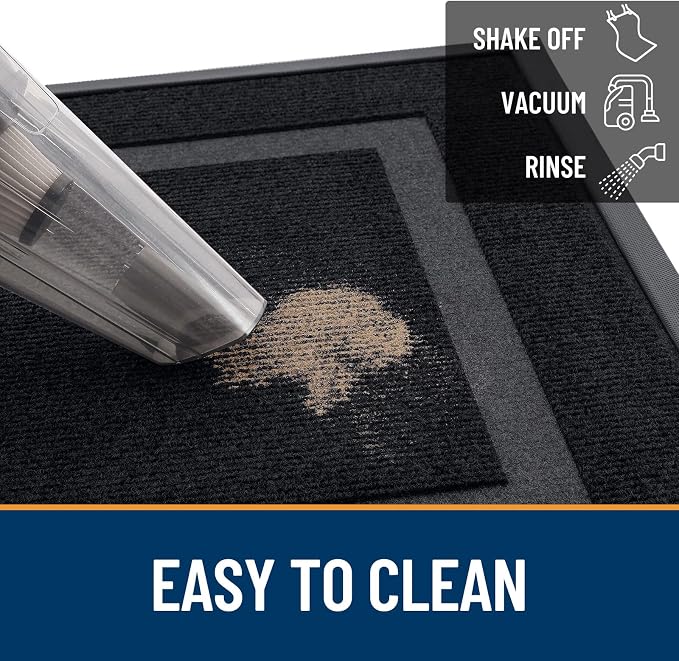 OLANLY Front Door Mat Outside 33x21, All-Season Heavy-Duty Rubber Doormat | - Image 6