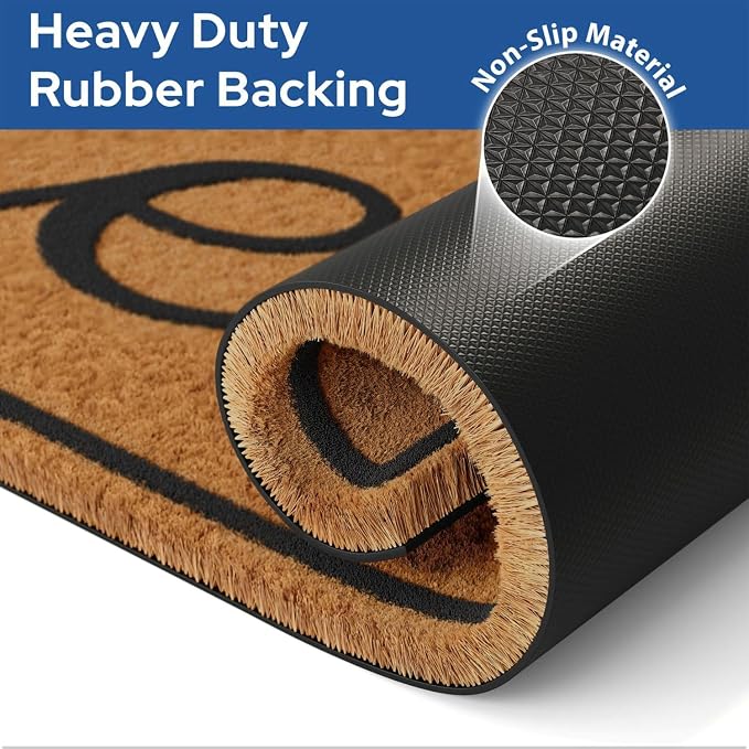 Barnyard Designs Natural Coco Coir Non-Slip Doormat | Heavy-Duty Welcome Mat - Image 8