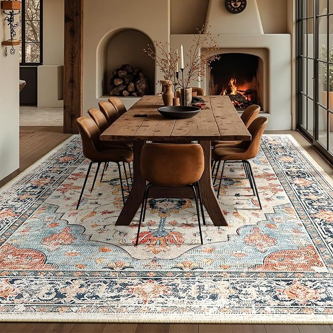 RELEANY Washable Area Rug, Large 10'x14', Water Repellent, Pet Friendly - Image 4