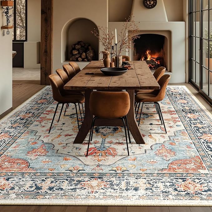 RELEANY Washable Area Rug, Large 10'x12', Water Repellent, Pet Friendly - Image 3